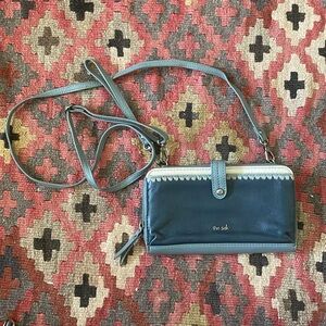 the sak blue wristlet